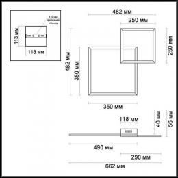 Потолочный светодиодный светильник Odeon Light Quadraled  - 2
